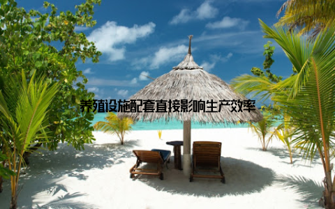 养殖设施配套直接影响生产效率