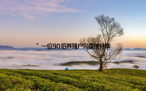 ”一位90后养殖户兴奋地分享