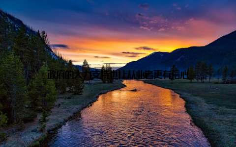 政府的大力支持也让从业者更有信心