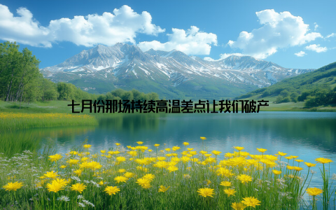 七月份那场持续高温差点让我们破产