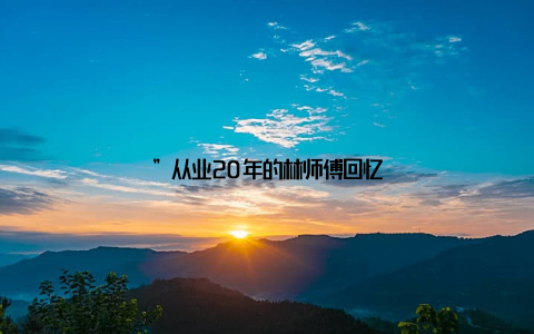 ”从业20年的林师傅回忆