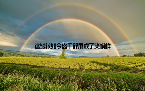 这皱纹如今终于舒展成了笑模样