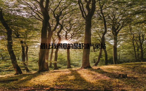 最让我得意的是虾塘气象站