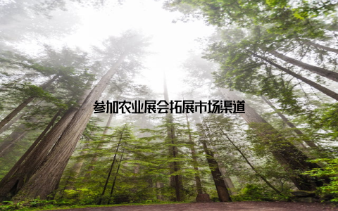 参加农业展会拓展市场渠道