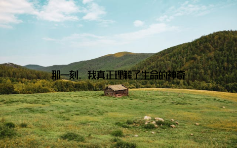 那一刻, 我真正理解了生命的神奇