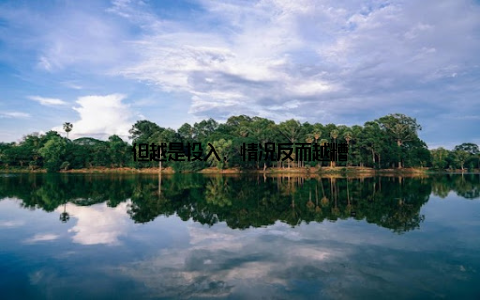 但越是投入, 情况反而越糟